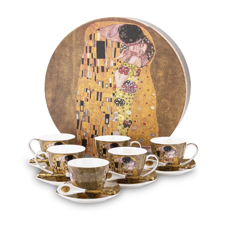 Klimt: The Kiss - Hatszemélyes porcelán készlet