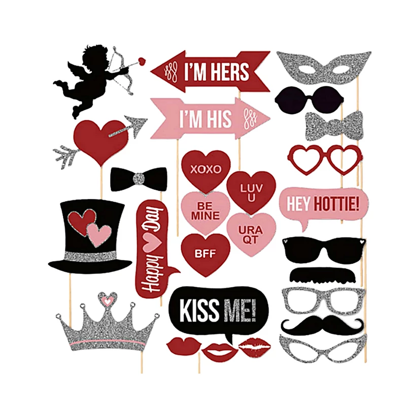 Fotófülke szelfi botok esküvőre, Valentin napra (27db)