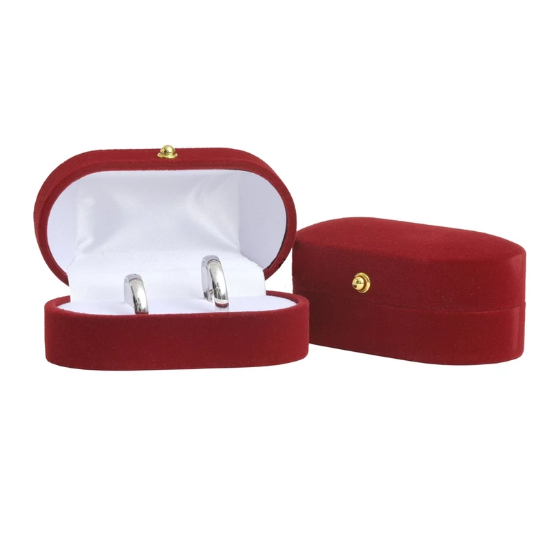 Bordó bársony jegygyűrű doboz