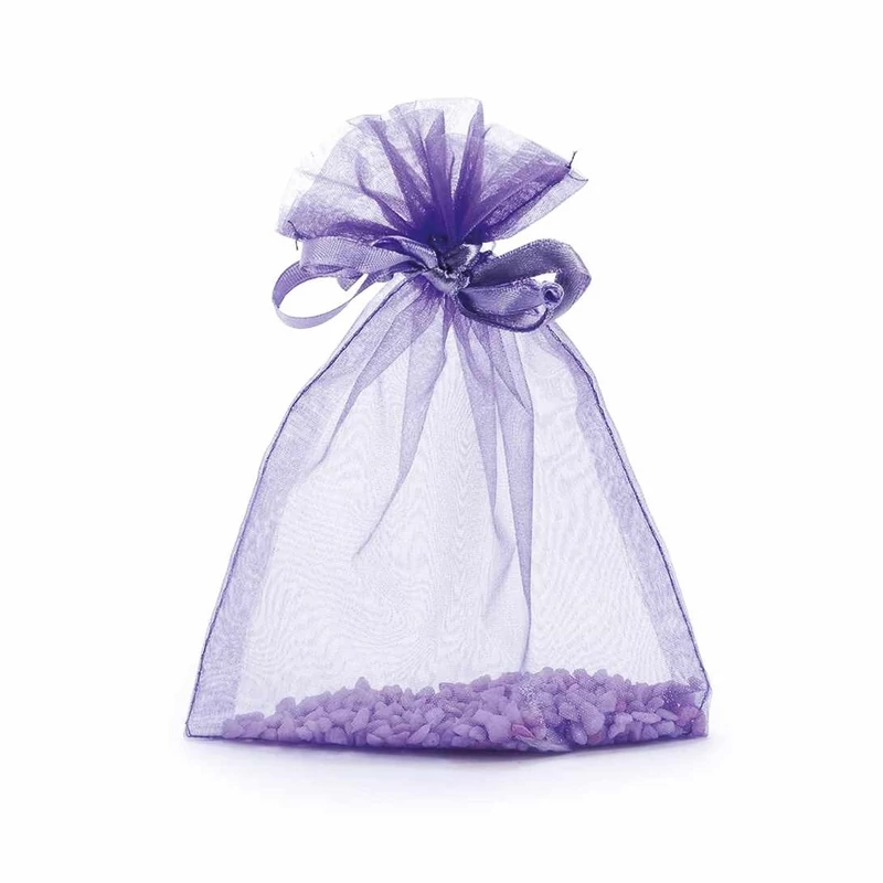 Esküvői organza tasak orgonalila (14x12cm)