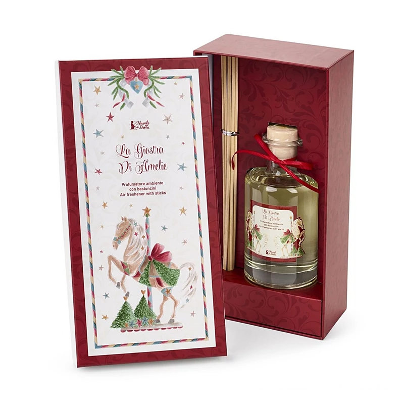 Szobaillatosító rattan pálcikával karácsonyi díszdobozban - Giostra (230ml) 