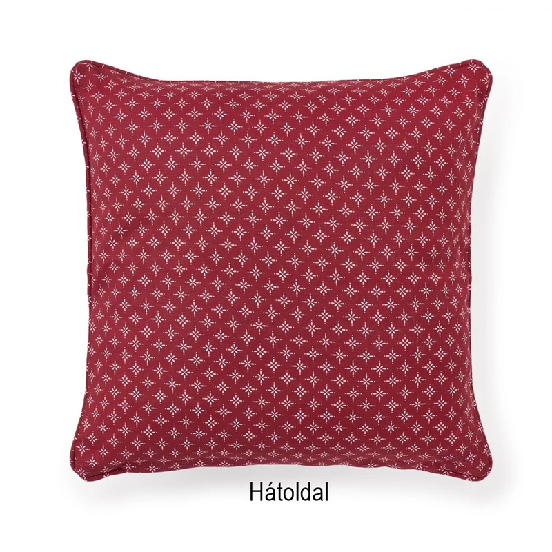 Karácsonyi pamut párna töltelékkel, mikulásvirág mintával - Storia di Natale (40x40cm) 