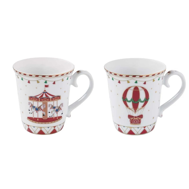 Karácsonyi porcelán bögre szett 2 db-os - Christmas Wonderland (Easy Life)
