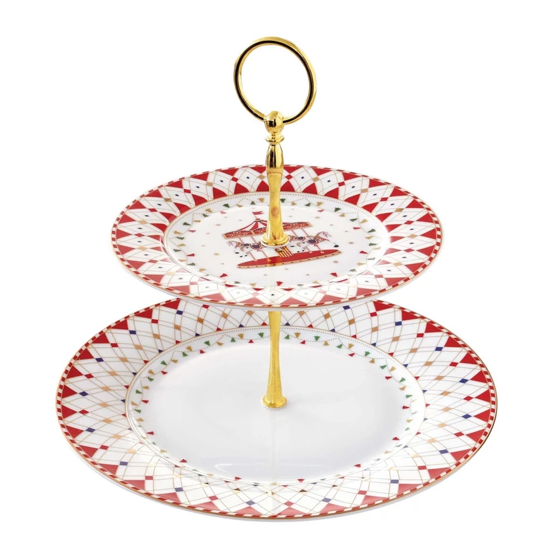 Karácsonyi porcelán süteményes állvány díszdobozban - Christmas Wonderland (Easy Life)