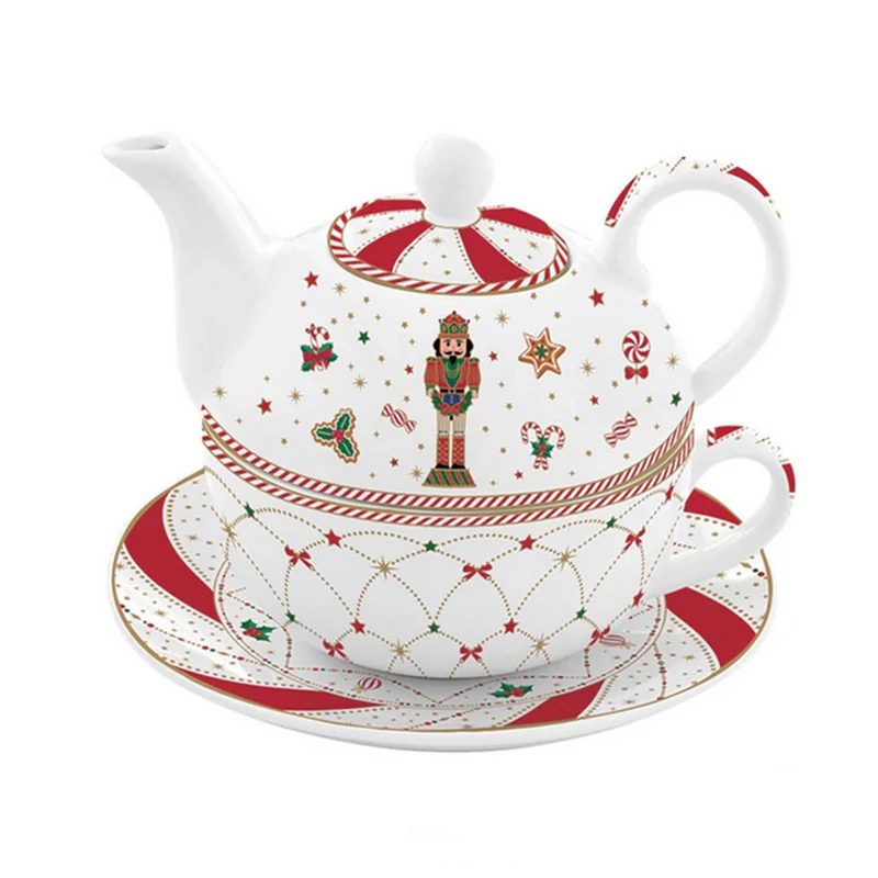 Egyszemélyes porcelán teáskészlet díszdobozban - Nutcracker Twist (Easy Life) 350ml