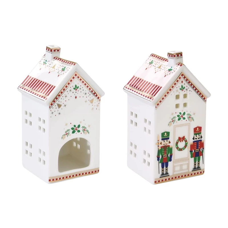 Karácsonyi porcelán mécsestartó házikó - diótörő - Nutcrackers (Easy Life)