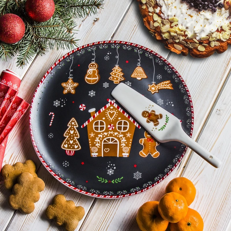Mézeskalács karácsonyi tortatál lapáttal - Gingerbread (Easy Life) 