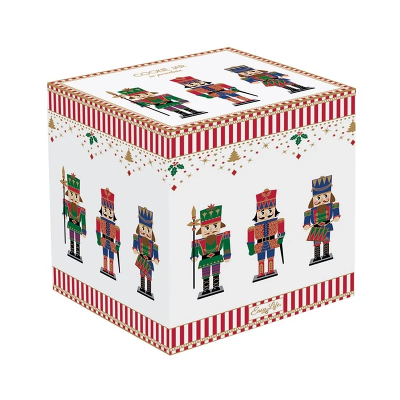 Diótörős porcelán keksztároló díszdobozban - Nutcrackers (EasyLIfe) 
