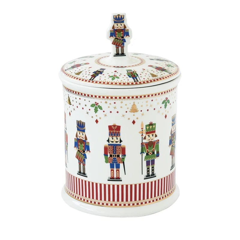 Diótörő porcelán keksztároló díszdobozban - Nutcrackers  (EasyLIfe)