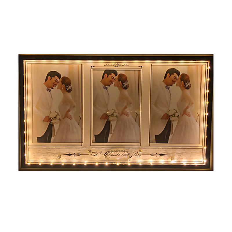 Esküvői világító fotókeret (28x18cm)