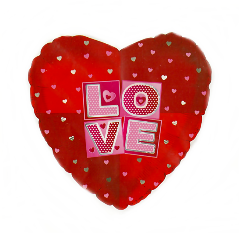 Valentin napi szív alakú lufi (45cm)