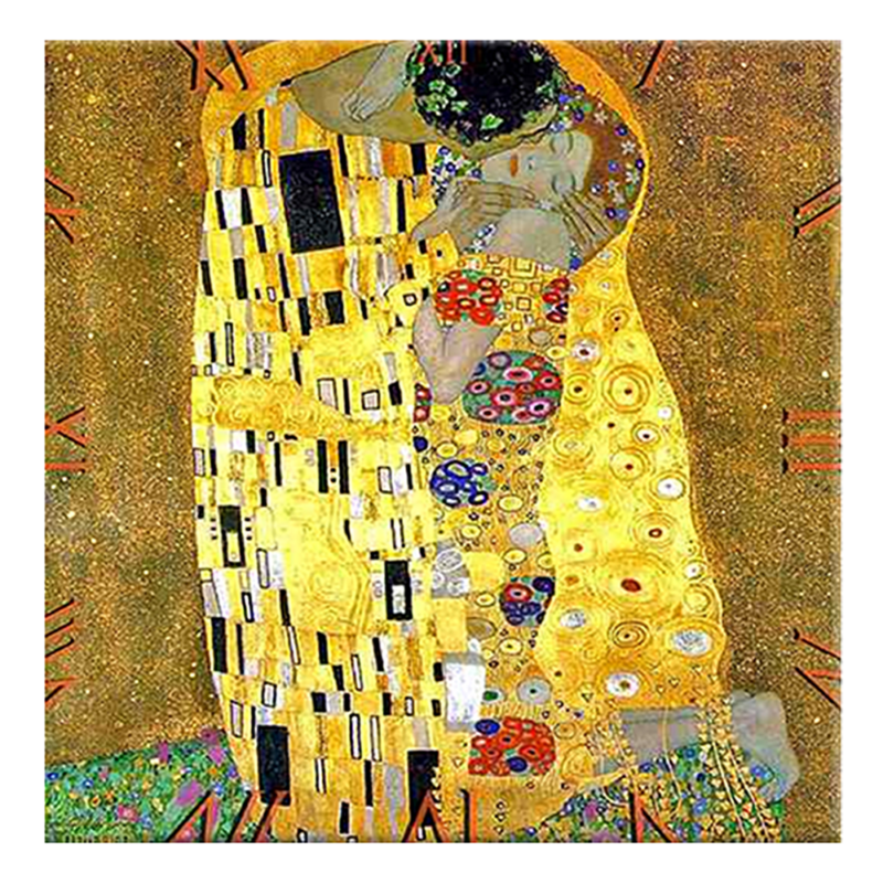 Klimt: A Csók - Üveg falióra