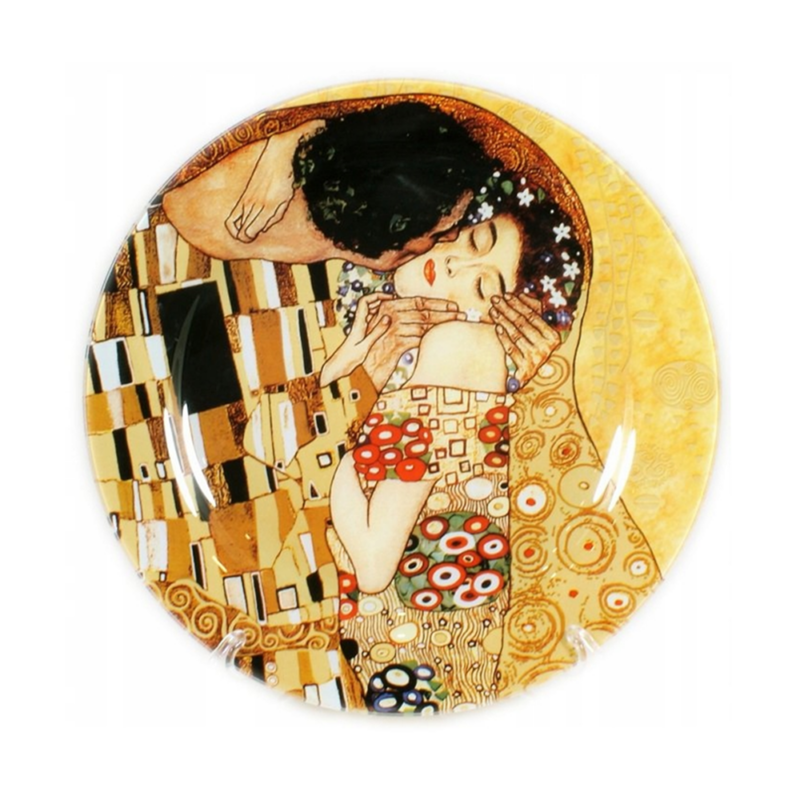 Klimt: The Kiss - Üveg süteményes készlet lapáttal