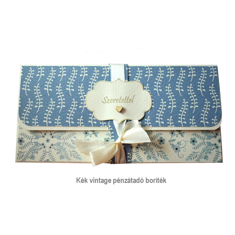 Pénzátadó boríték - Kék vintage  (Hand Made)