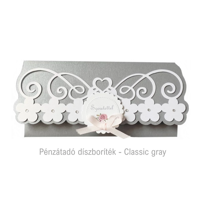 Pénzátadó boríték - Classic gray (Hand Made)