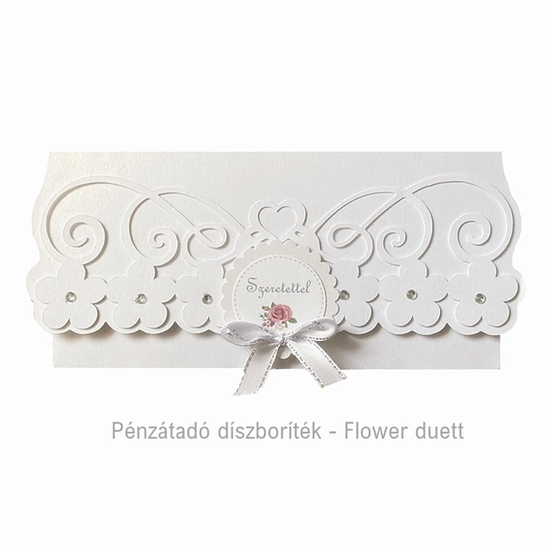 Pénzátadó boríték - Flower duett  (Hand Made)