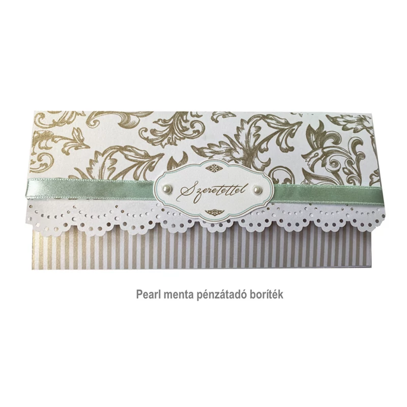 Pénzátadó boríték - Pearl menta (Hand Made)