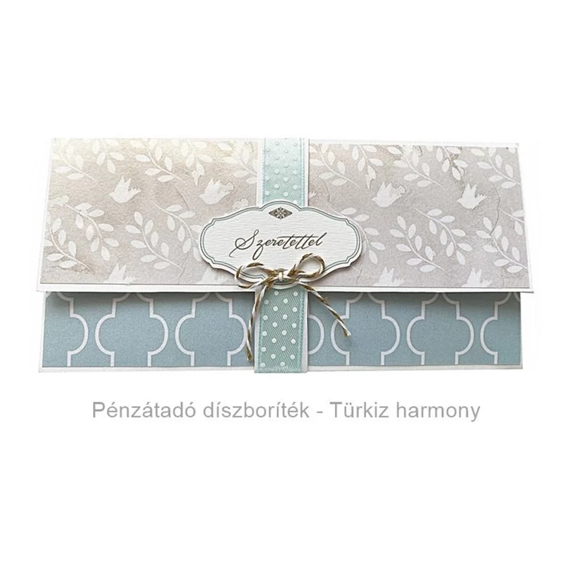 Pénzátadó boríték - Türkiz harmony (Hand Made)