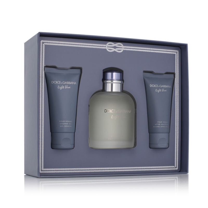 Dolce &amp; Gabbana Light Blue pour Homme EDT 125 ml + 75 ml + 50 ml (férfi parfüm szett) 