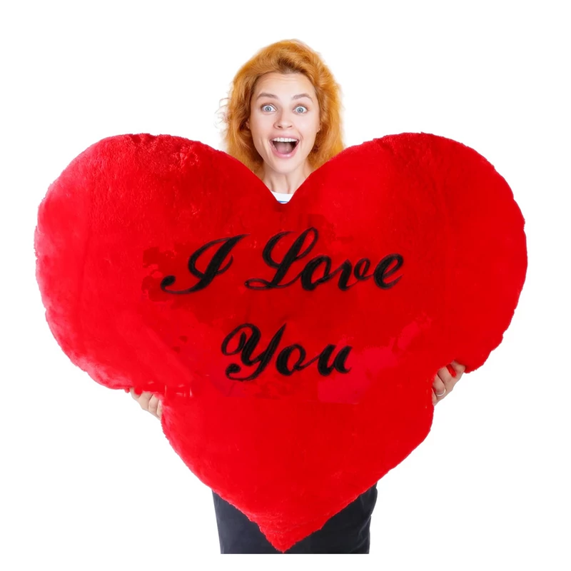 Szív alakú óriás plüss párna XXL (60cm)