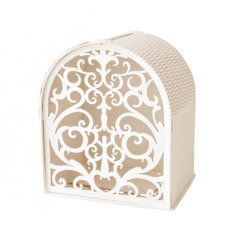 Esküvői pénzgyűjtő doboz fából (fehér)