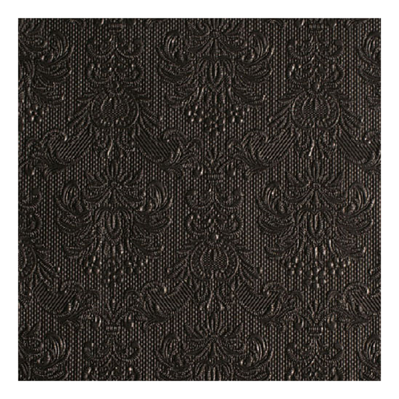 Elegáns fekete papírszalvéta (33x33cm) 