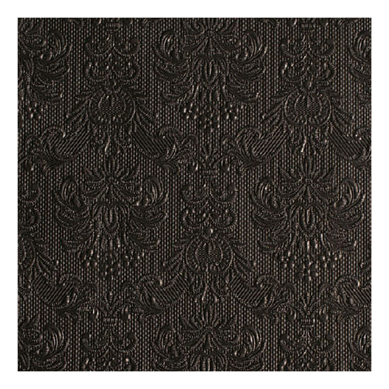 Elegáns fekete papírszalvéta (33x33cm) 