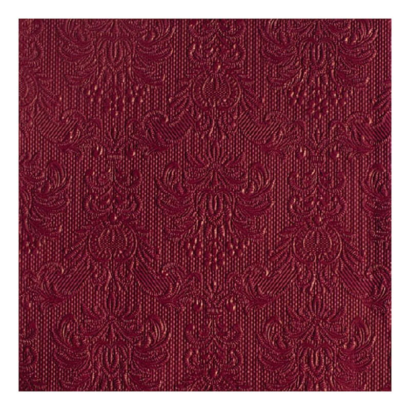 Esküvői burgundi vörös (bordó) papírszalvéta (33x33cm) Ambiente