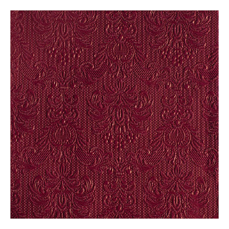 Esküvői burgundi vörös (bordó) papírszalvéta (33x33cm) Ambiente