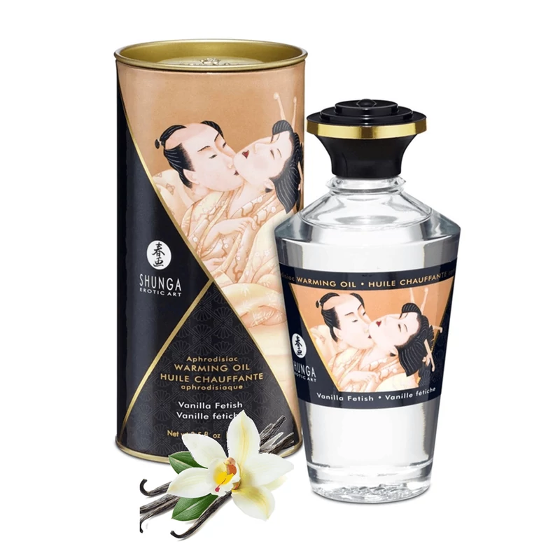 Vanília illatú afrodiziákumos masszázsolaj (Shunga)100ml