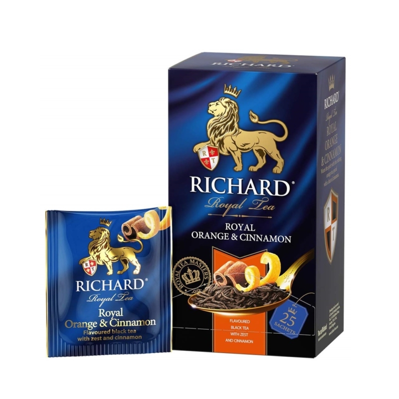 Royal Narancs és Fahéj ízesített fekete tea (25x2gr) Richard 