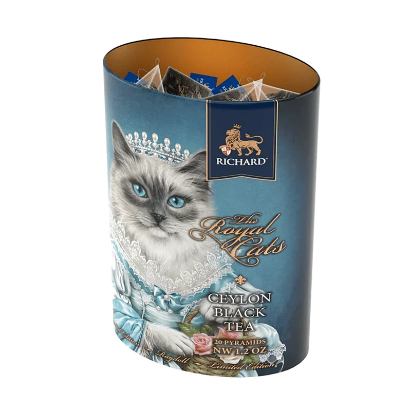 Richar Royal fémdobozos fekete tea - Royal Cats (34gr)