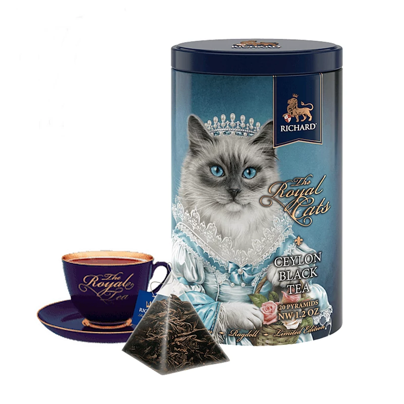 Richar Royal fémdobozos fekete tea - Royal Cats (34gr)